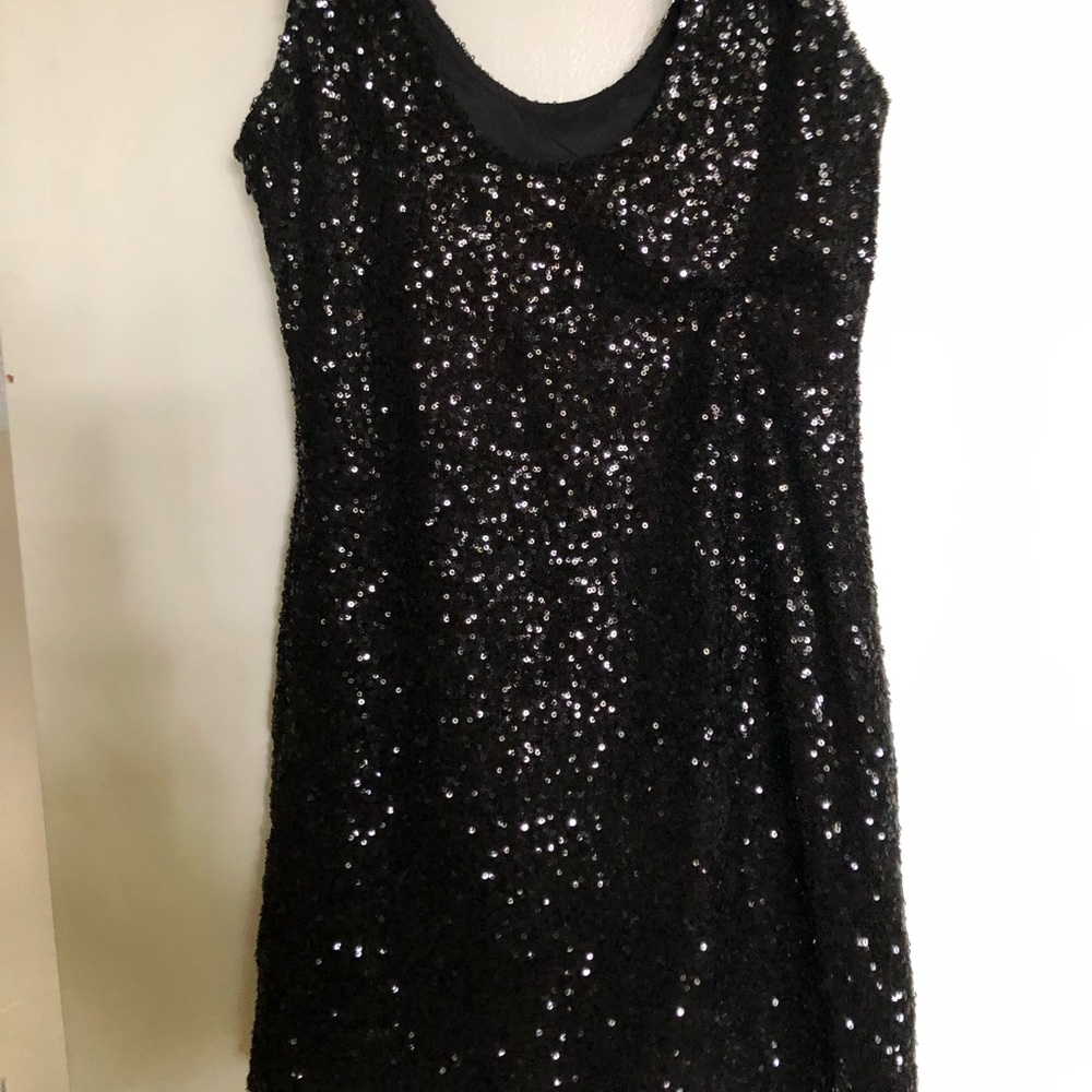 Black sequin dress